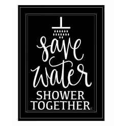 Shower Together 2 Black Framed Print Wall Art