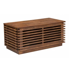 35" Walnut Mdf Cabinet_Enclosed Storage Entertainment Center