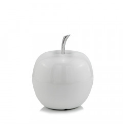 White Coated Mini Apple Shaped Aluminum Accent Home Decor