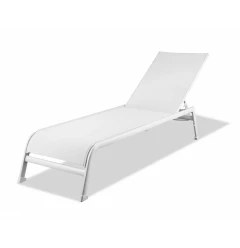 White silver chaise lounge in minimalist style for modern home decor