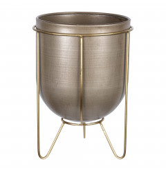 Bronze And Gold Metal Plant Pot