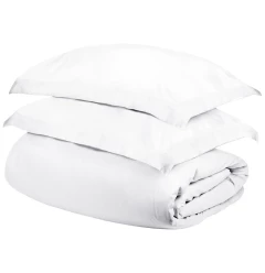 White Queen Cotton Blend 400 Thread Count Washable Duvet Cover Set
