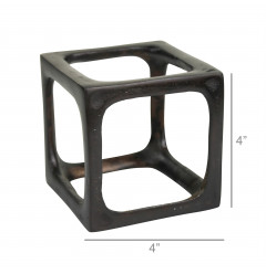 Petite Cast Aluminum Square Sculpture