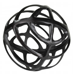Black Metal Geometric Sphere
