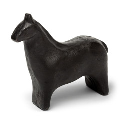 Black Cast Aluminum Horse Shaped Sculpture