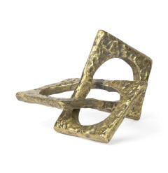 Handcrafted Rustic Gold Large Abstract Sculpture