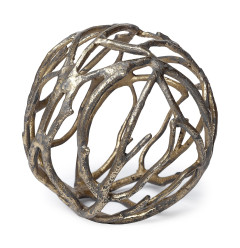 Gold Metal Tree Branch Sculpture