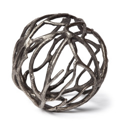 Silver Metal Tree Branch Sculpture