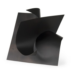 18" Contempo Antiqued Black Abstract Sculpture
