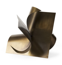 18" Contempo Antiqued Gold Abstract Sculpture