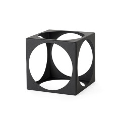 Petite Matte Black Metal Square Sculpture