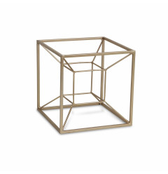 Jumbo Metal 3D Cube Decorative Sculpture