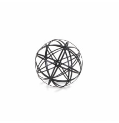 Petite Black Metal Wire Ball Decorative Sculpture