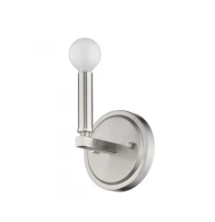 One Light Silver Wall Sconce