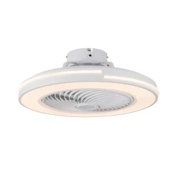 White Compact LED Fan and Light