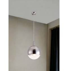 Silver Lantern Metal Dimmable Ceiling Light