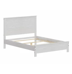White Solid Wood Full Double Bed Frame