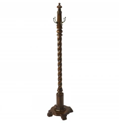 69" Brown Cherry Free Standing Four Hook Coat Rack