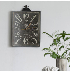 Vintage Style Black and White Iron Wall Clock