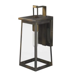Burnished Bronze Contempo Elongated Outdoor Wall Light