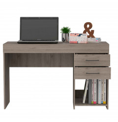 Deon Light Gray Two Drawer Computer Desk