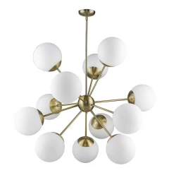 Solea 12-Light Antique Brass Chandelier