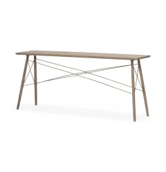 16" Brown Solid Wood Console Table