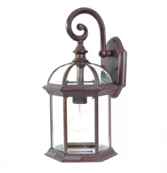Dark Brown Eastern Lantern Wall Light