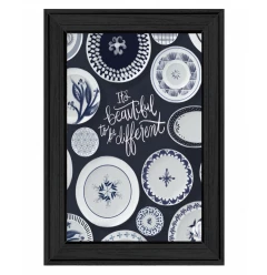 Its Beautiful to Be Different 2 Black Framed Print Wall Art
