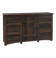 67" Brown Solid Wood Six Drawer Triple Dresser