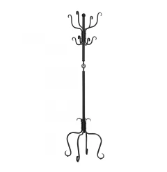 21" X 21" X 74" Black  Metal  Coat Rack