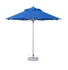 10' Blue Polyester Round Market Patio Umbrella