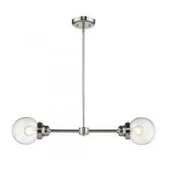 Portsmith 2-Light Polished Nickel Island Pendant