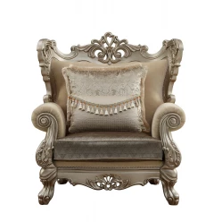 44" Champagne Fabric Trellis Club Chair