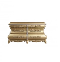 75" Gold Six Drawer Double Dresser
