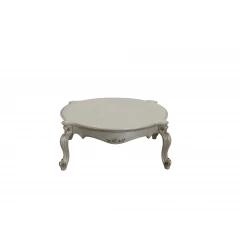 54" Pearl Solid And Manufactured Wood And Polyresin Coffee Table