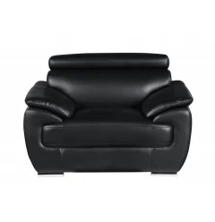 32" To 38" Black Captivating Leather Chair
