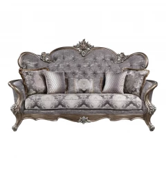 Cotton blend damask sofa toss pillows on studio couch with natural material design