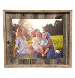 Weathered Grey Picture Frame With Plexiglass Holder