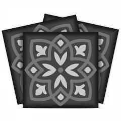 6" X 6" Gray and White Multi  Peel and Stick Removable Tiles