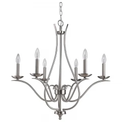 Genevieve 5-Light Satin Nickel Chandelier