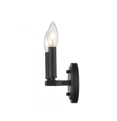 Two Light Matte Black Wall Sconce