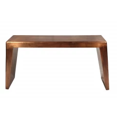 60" Copper Aluminum Sled Console Table