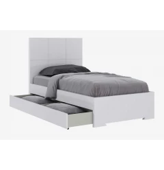White Twin Bed Frame with Trundle