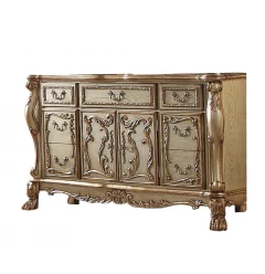 20" Gold Solid Wood Combo Dresser