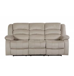 40" Contemporary Beige Fabric Sofa