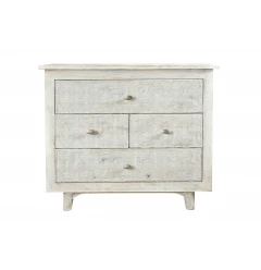 White four drawer nightstand with chest of drawers and cabinetry design in furniture category
