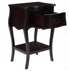 Dark Brown Chocolate Single Drawer Night Stand