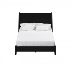 Black Solid and Manufactured Wood California King Bed