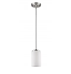 Silver Frosted Glass Hanging Light